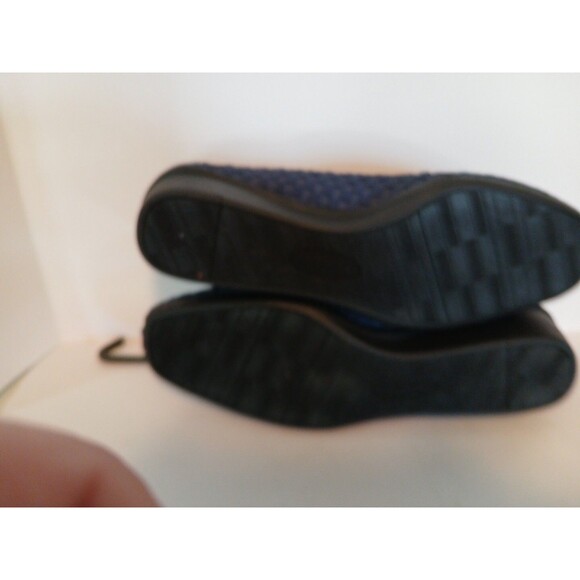 Comfortview Shoes Maple Womens 11m SLIP-ON Navy Blue Comfort Wedge Woven Design - Picture 11 of 16